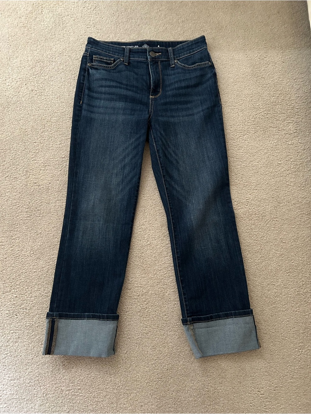 St. John's Bay Dark Blue Cuffed Jeans